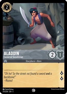 Aladdin - Cornered Swordsman  - 171/204 - Common - Cold Foil
