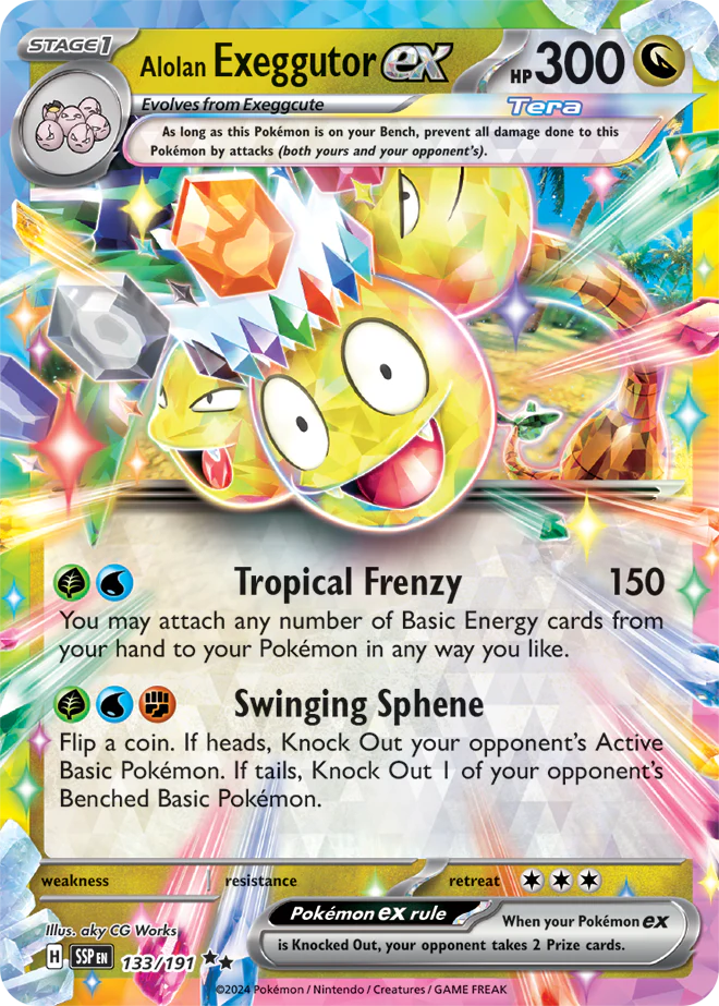 Alolan Exeggutor ex 133/191 - Double Rare (ESPAÑOL)