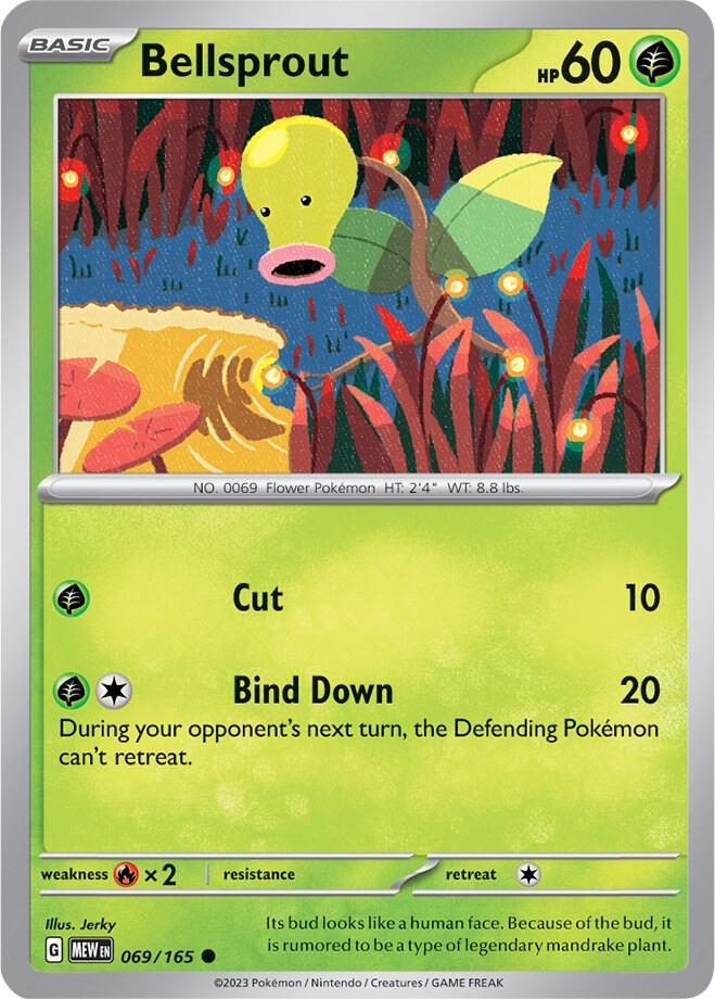 Bellsprout 069/165 - Common - Reverse Holo - Español