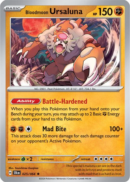 Bloodmoon Ursaluna 025/064 - Rare - Reverse Holo