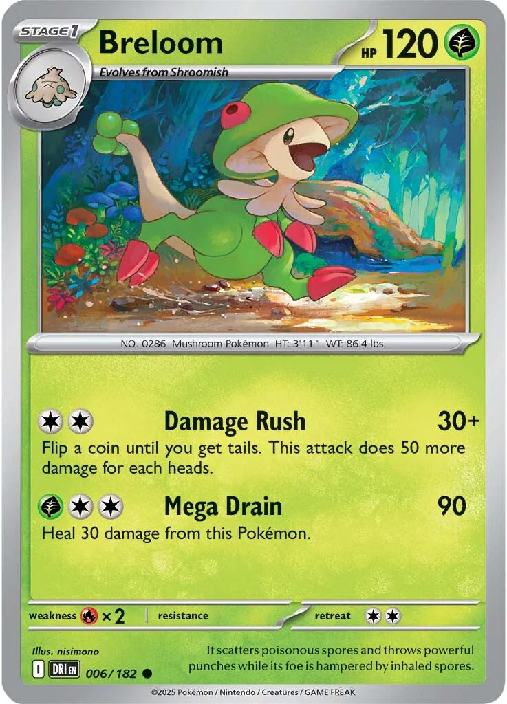 Breloom 006/182 - Common - Reverse Holo