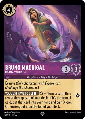 Bruno Madrigal - Undetected Uncle 39/204 - Super Rare - Cold Foil