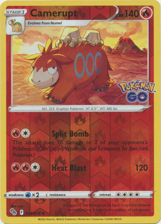 Camerupt 014/078 Reverse Holo - Español