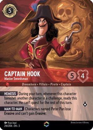 Captain Hook - Master Swordsman 214/204 - Enchanted