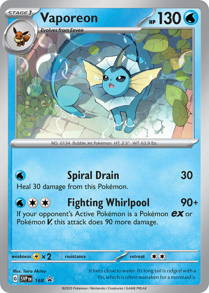 Vaporeon SVP 168 - Prismatic Evolutions - ESPAÑOL