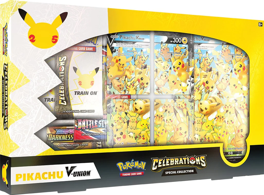 Celebrations Collection - Special Collection Pikachu V UNION Español - Defecto en pegamento