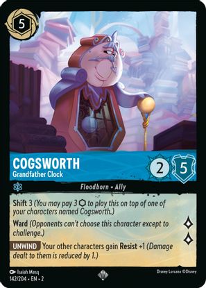 Cogsworth - Grandfather Clock 142/204 - Super Rare - Cold Foil