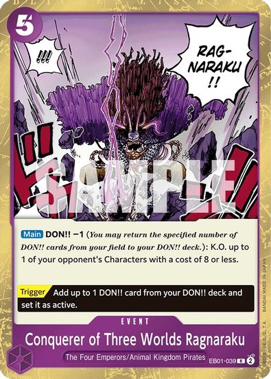Conquerer of Three Worlds Ragnaraku EB01-039 - Rare