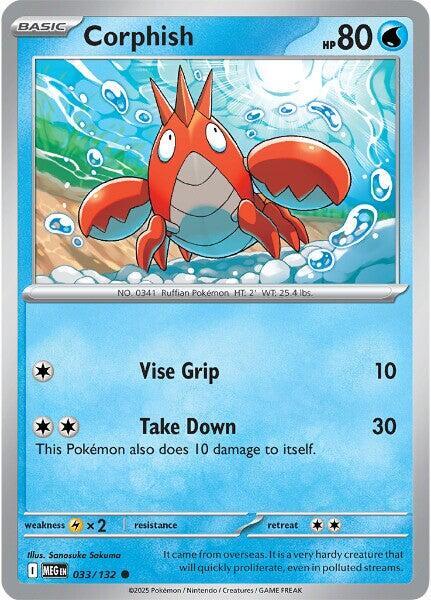 Corphish  033/132 - Common - Reverse Holo