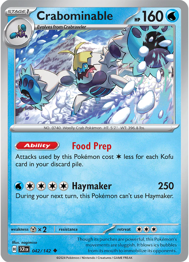 Crabominable 042/142 - Uncommon - Reverse Holo