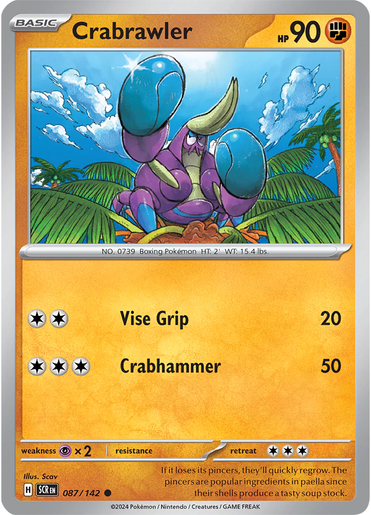 Crabrawler 087/142 - Common - Reverse Holo