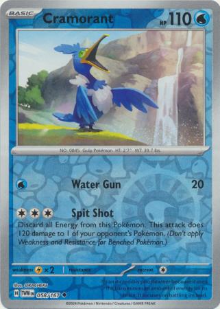 Cramorant 058/167 - Uncommon - Reverse Holo