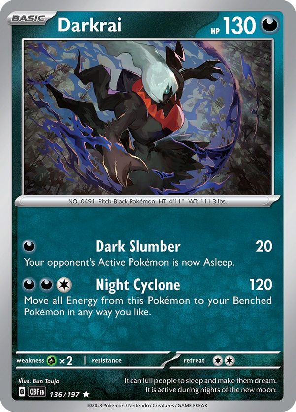 Darkrai 136/197 - Rare Holo