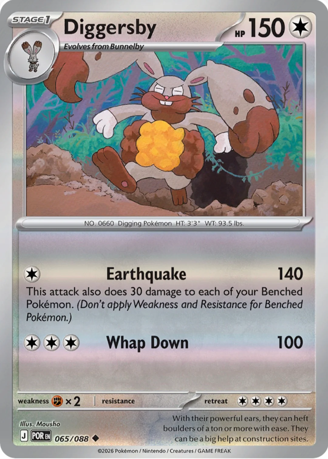 Diggersby 065/088 - Uncommon - Reverse Holo