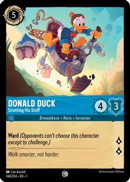 Donald Duck - Strutting His Stuff  - 144/204 - Common - Cold Foil