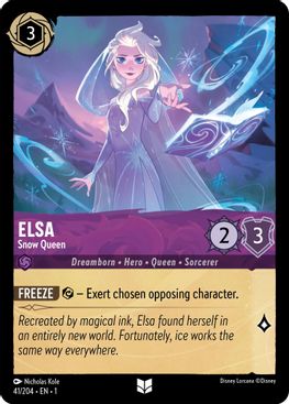 Elsa - Snow Queen  - Uncommon - 41/204 - Cold Foil