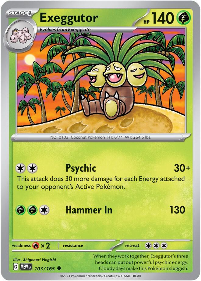 Exeggutor 103/165 - Uncommon - Reverse Holo - Español