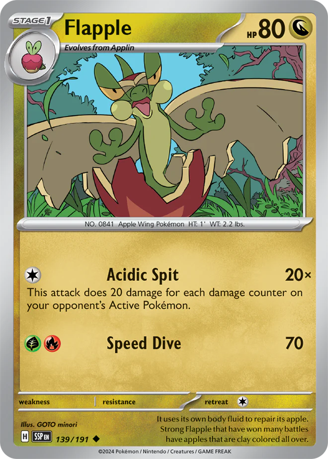 Flapple 139/191 - Uncommon - Reverse Holo