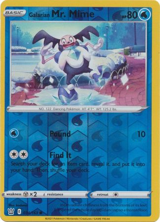 Galarian Mr. Mime 034/163 Reverse Holo