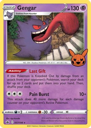 Gengar 57/198 - Holo (Trick or Trade)