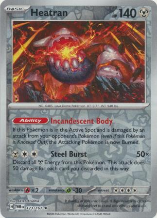 Heatran  123/167 - Rare - Reverse Holo