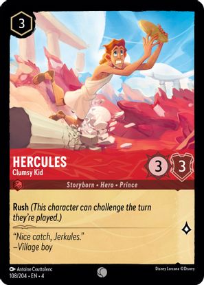 Hercules - Clumsy Kid  108/204 - Common - Cold Foil