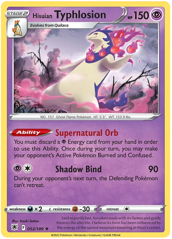 Hisuian Typhlosion 052/189 - Holo
