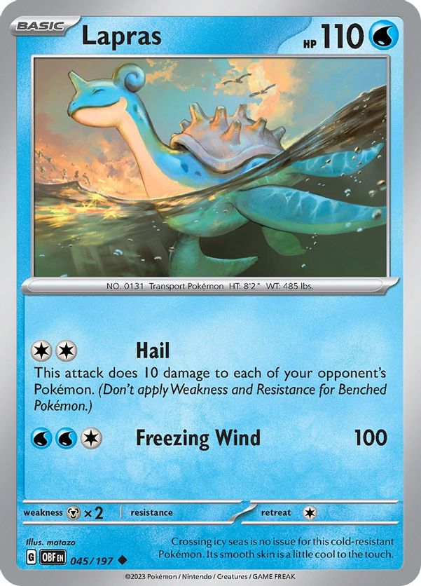 Lapras 045/197 - Uncommon - Reverse Holo