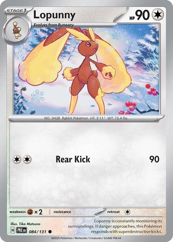 Lopunny  084/131 - Common - Reverse Holo