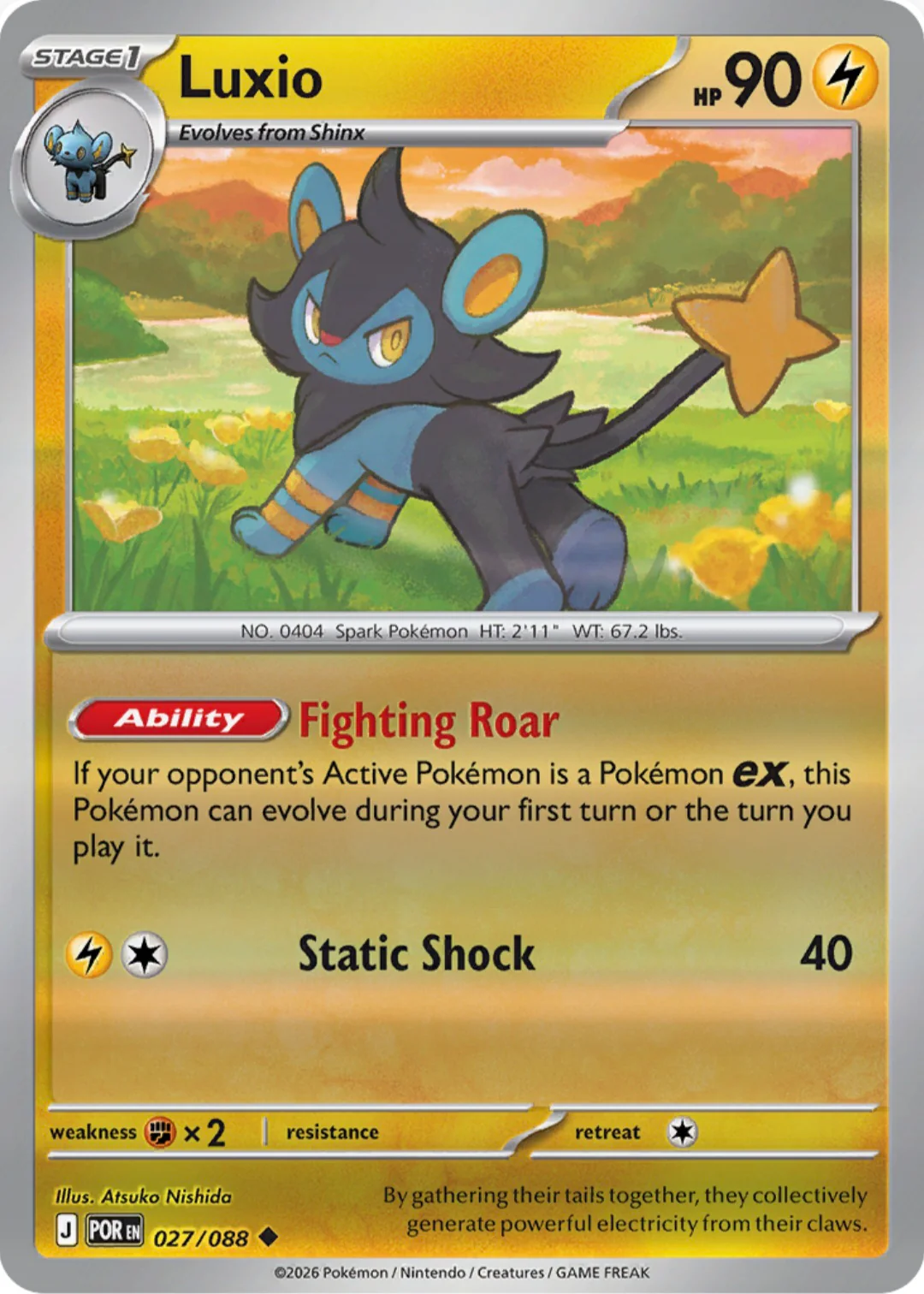 Luxio 027/088 - Uncommon - Reverse Holo