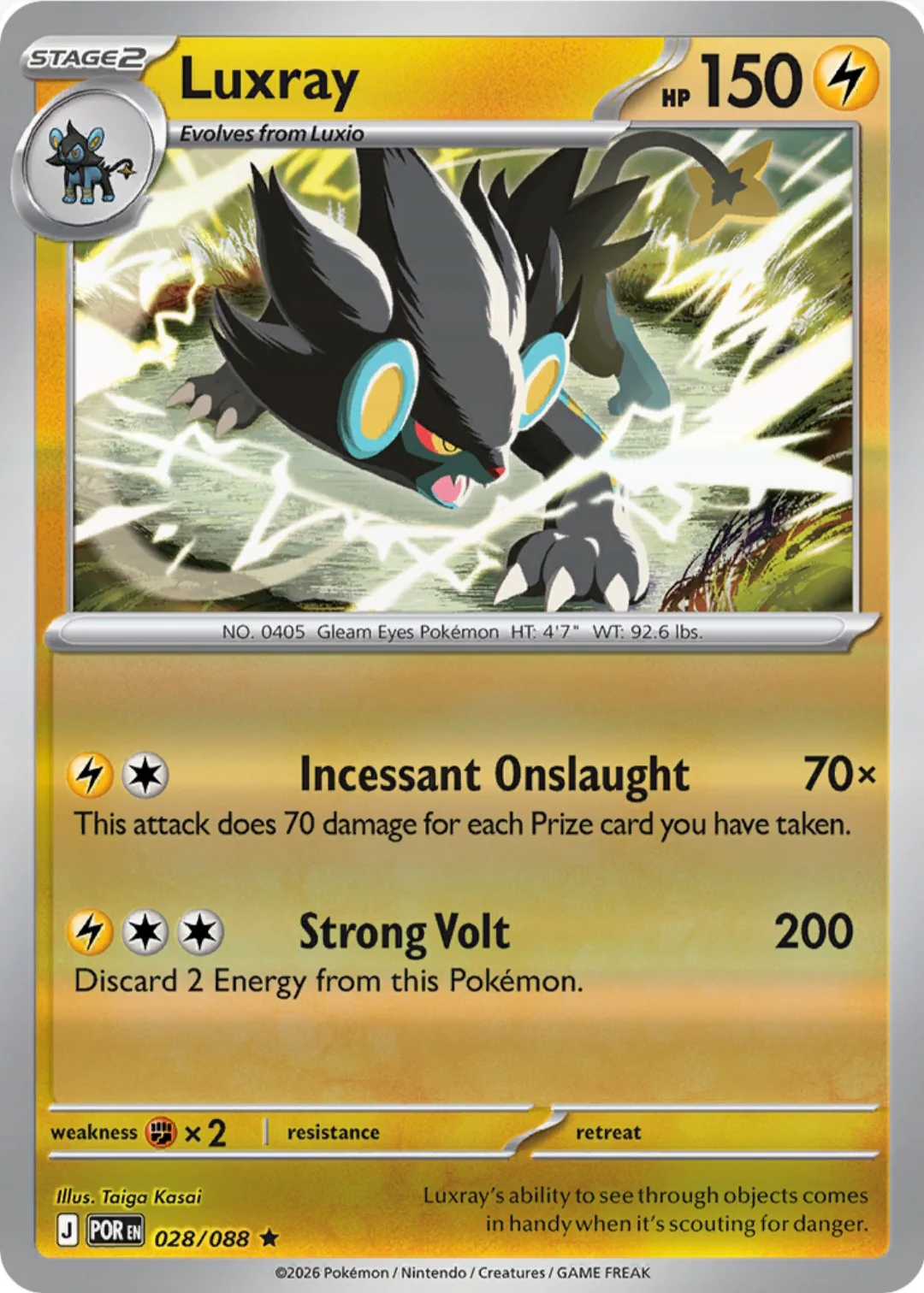 Luxray 028/088 - Rare - Reverse Holo