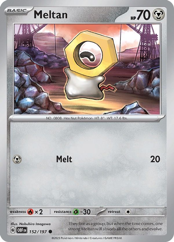 Meltan 152/197 - Common - Reverse Holo