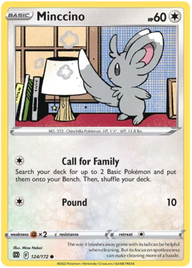Minccino 124/172 Reverse Holo