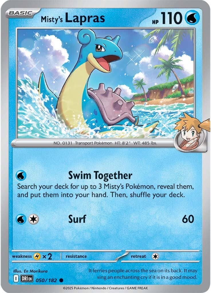 Misty's Lapras 050/182 - Common - Reverse Holo