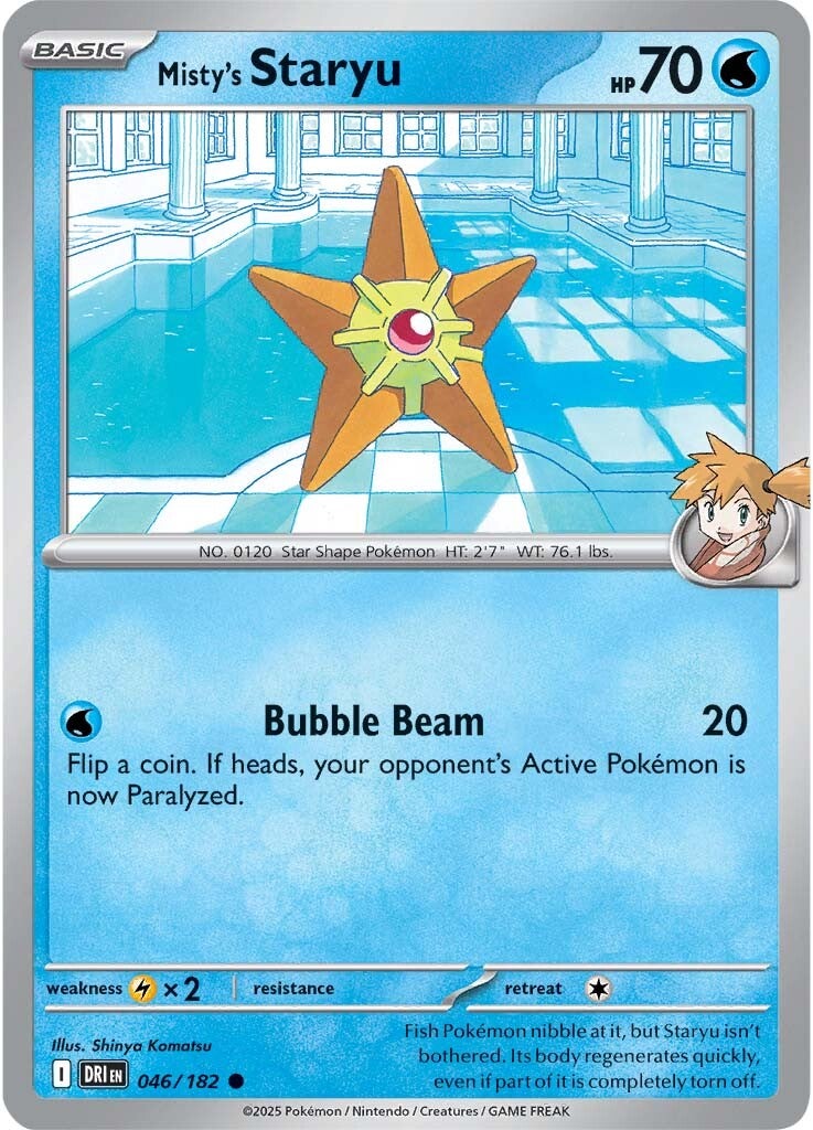 Misty's Staryu 046/182 - Common - Reverse Holo