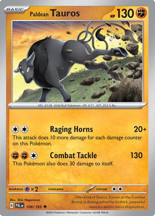 Paldean Tauros - 108/193 (Reverse Holo)