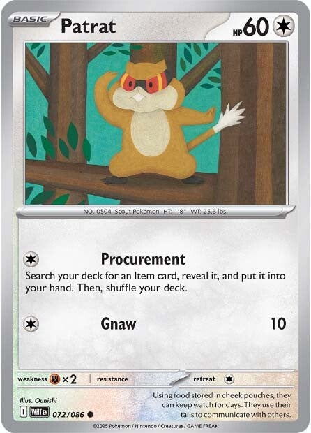 Patrat 072/086 - Common - Reverse Holo