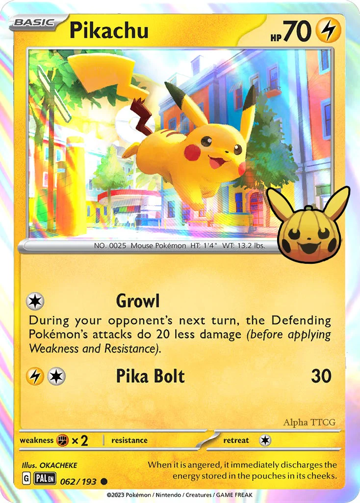 Pikachu 062/193 - Common Holo - Trick or Trade 2023