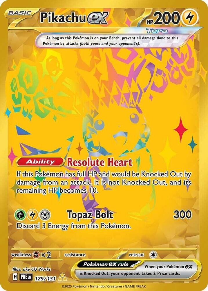 Pikachu ex  179/131 - Hyper Rare -