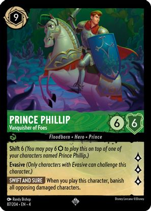 Prince Phillip - Vanquisher of Foes  87/204 - Super Rare - Cold Foil