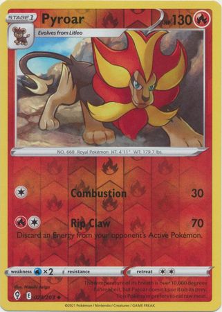 Pyroar 023/203 Reverse Holo