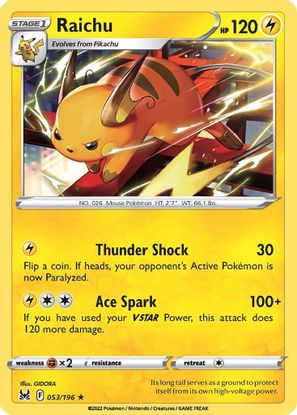 Raichu 053/196 - Rare