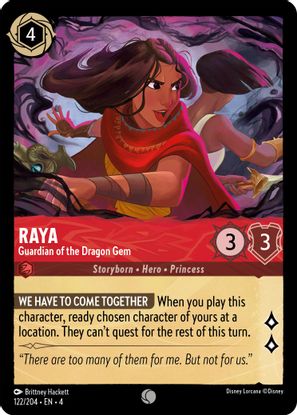 Raya - Guardian of the Dragon Gem  122/204 - Common - Cold Foil