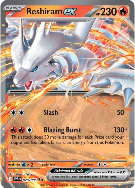 Reshiram ex 020/086 - Double Rare (español)