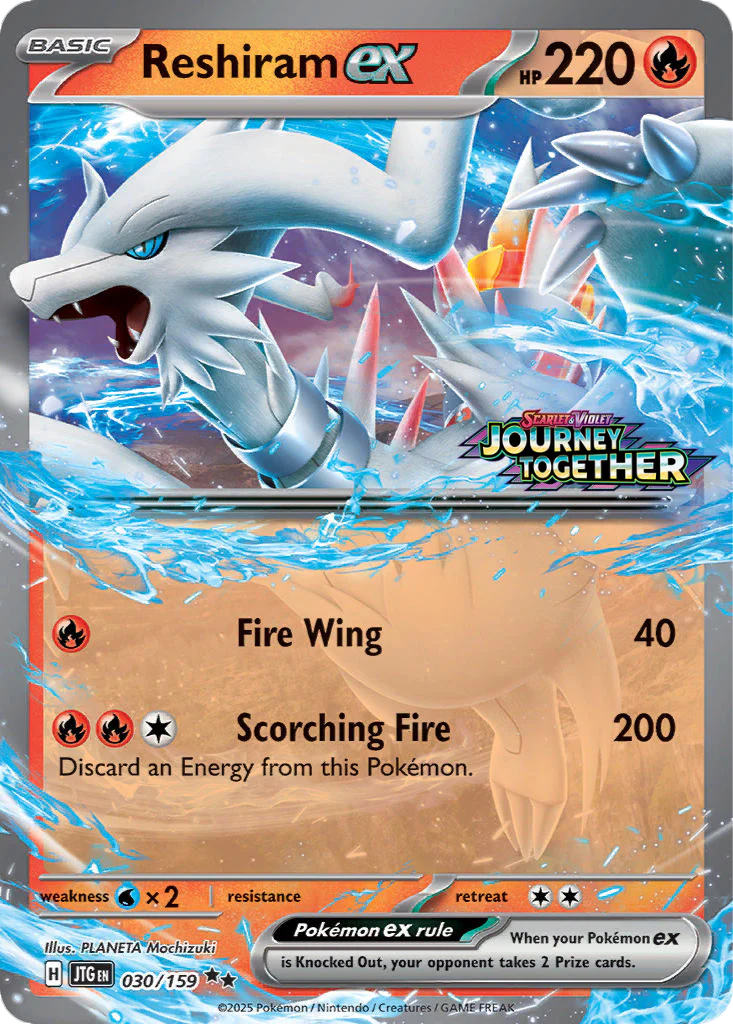 Reshiram ex 030/159 - Double Rare (Journey Together Stamped)
