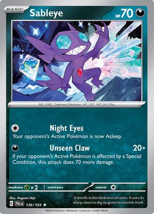 Sableye - 136/193 (Reverse Holo)