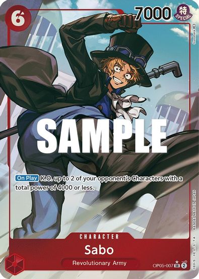 Sabo (Alternate Art)  OP05-007 - Super Rare