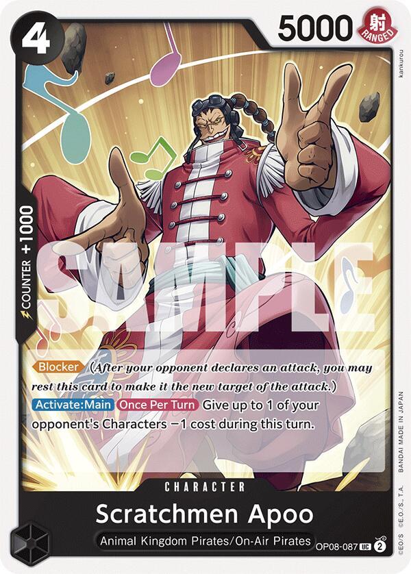 Scratchmen Apoo  OP08-087 Uncommon
