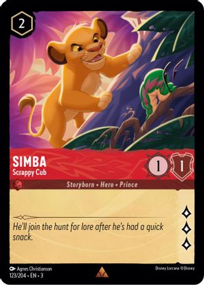 Simba - Scrappy Cub 123/204 - Rare - Cold Foil