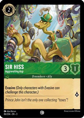 Sir Hiss - Aggravating Asp 86/204 - Common - Cold Foil